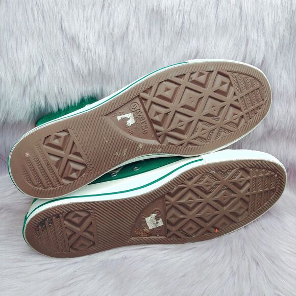 Converse Chuck Taylor All Star High Top Mens Sz 8 Womens Sz 10 Green Yellow - Picture 8 of 10